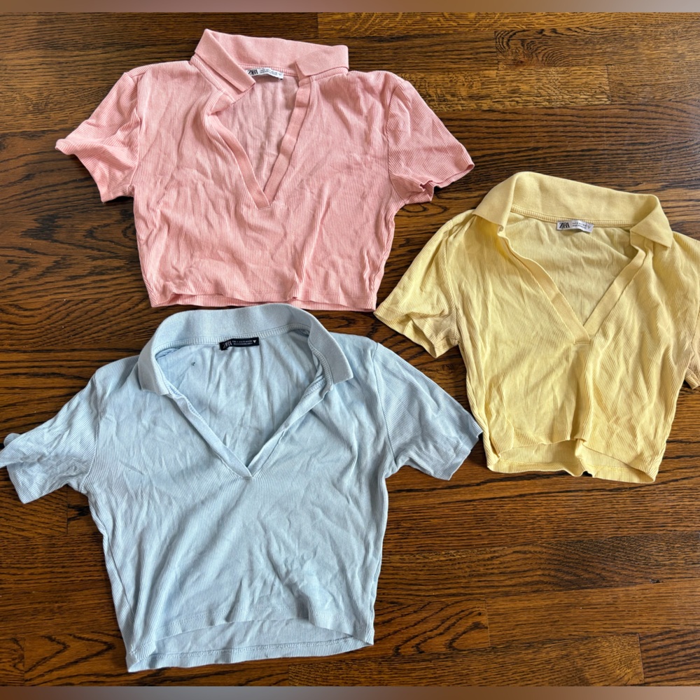 Zara Polo Crop Tops